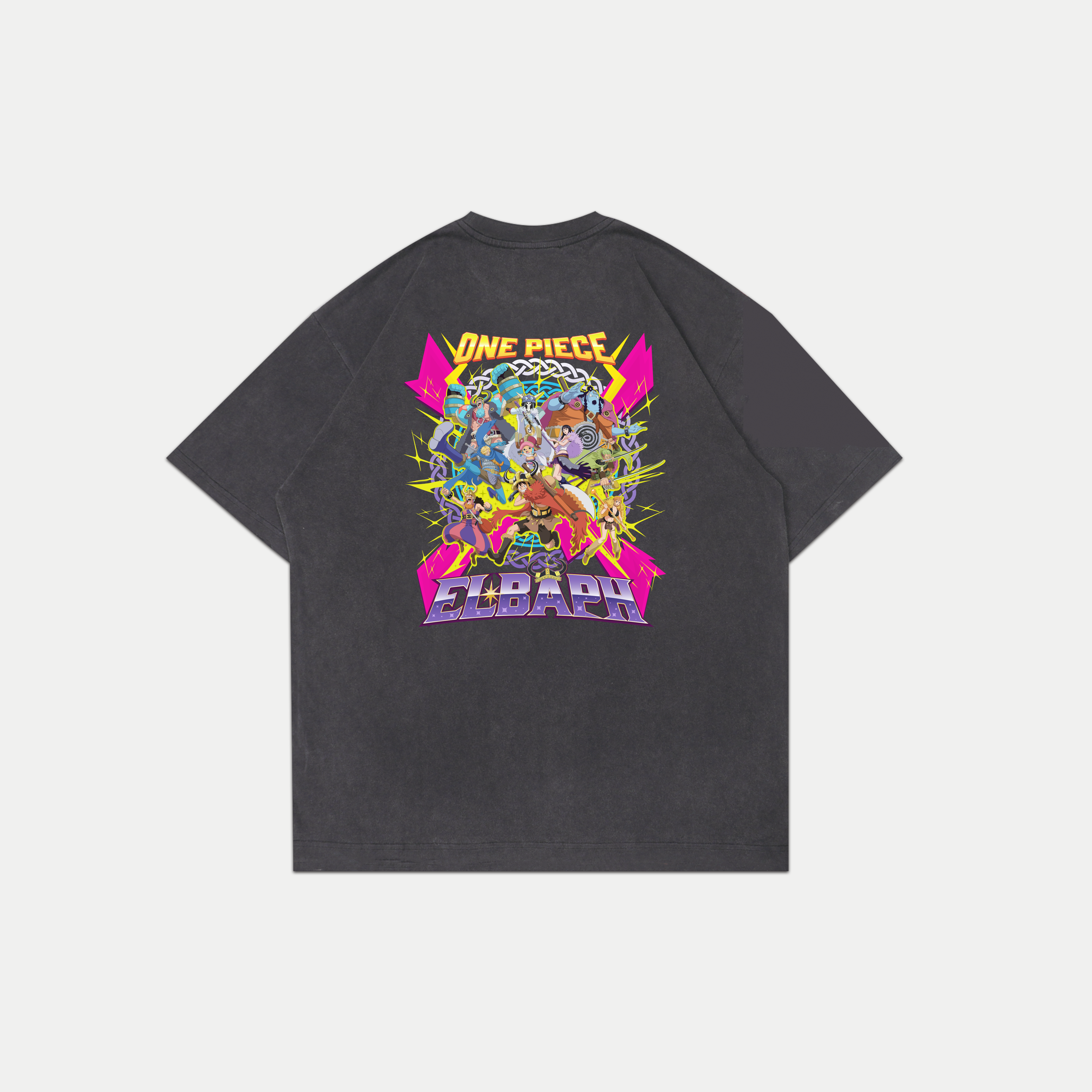 Elbaph Washed Oversized Graphic T-Shirt