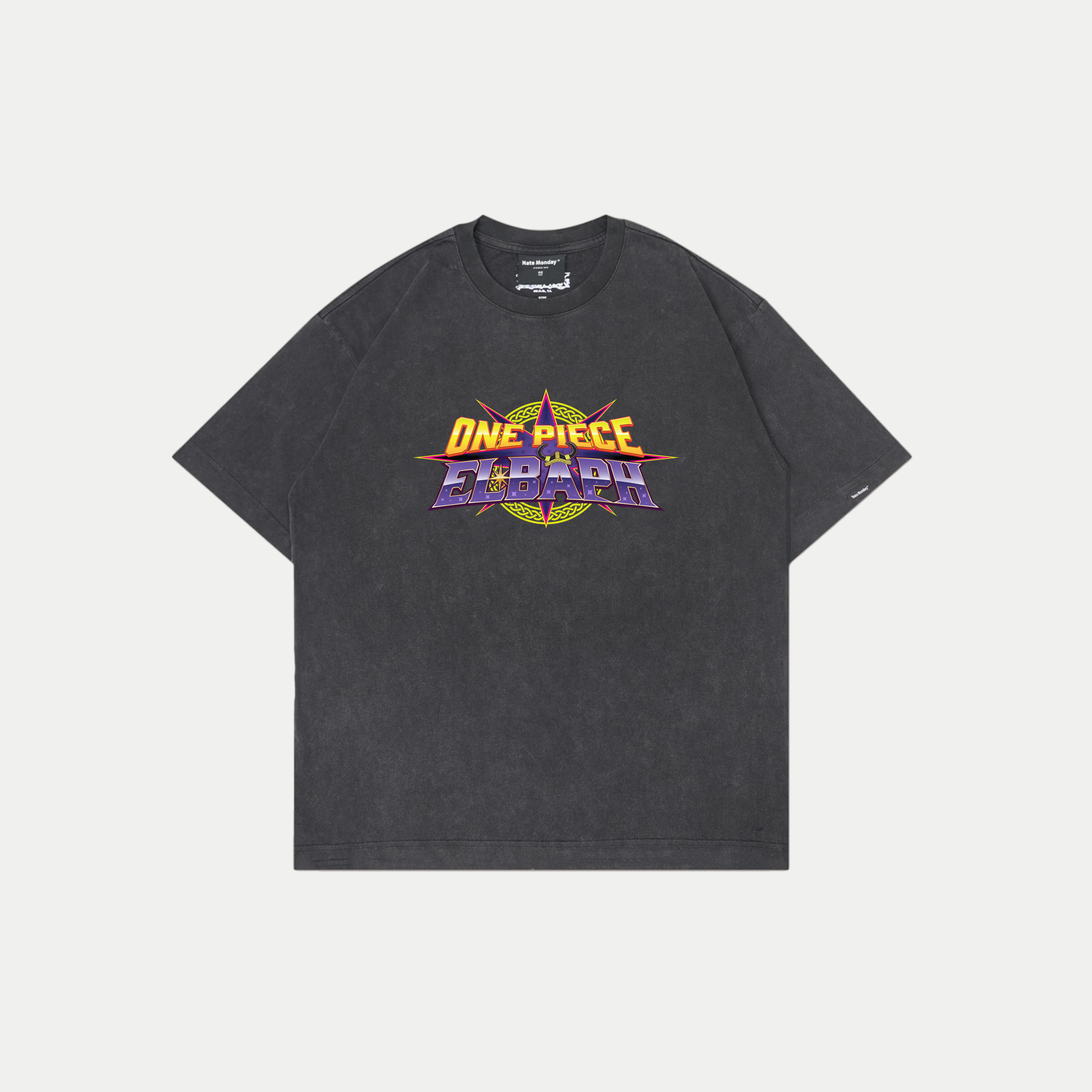 Elbaph Washed Oversized Graphic T-Shirt