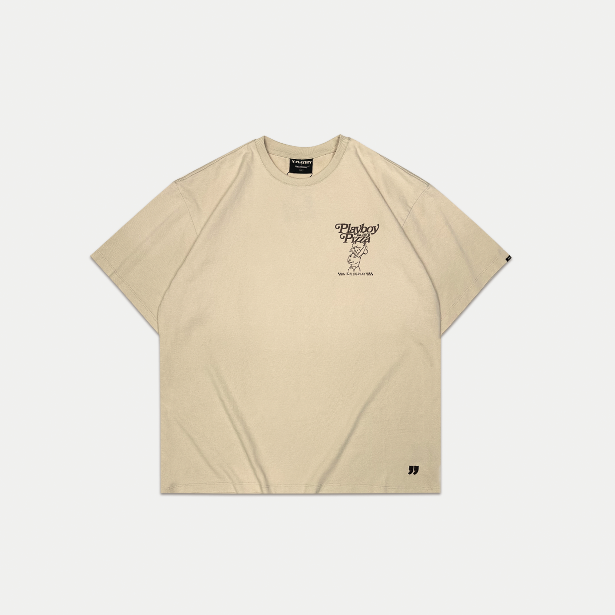 Washed Pizza Oversized T-Shirt