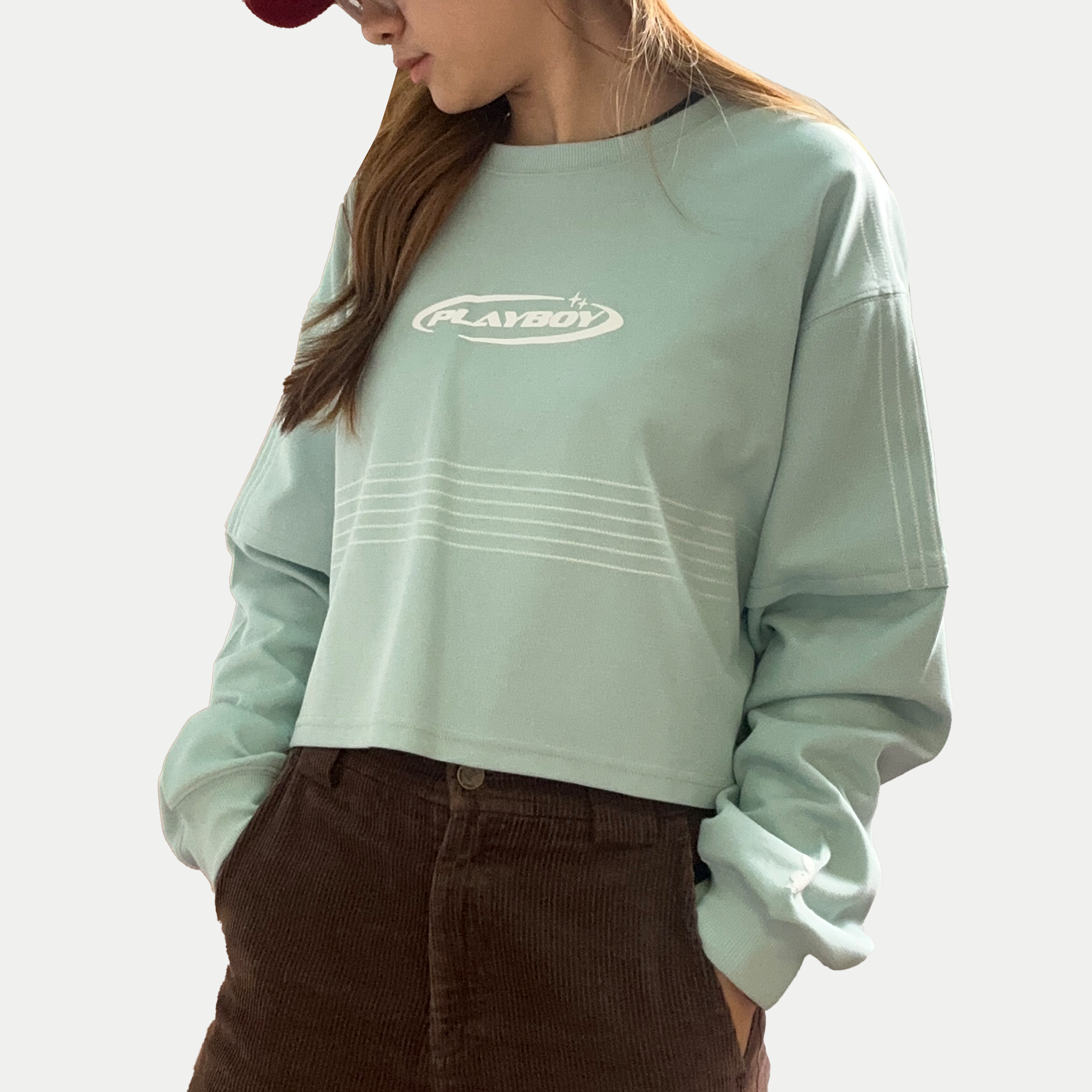 Ladies Logo Crop Sweatshirt