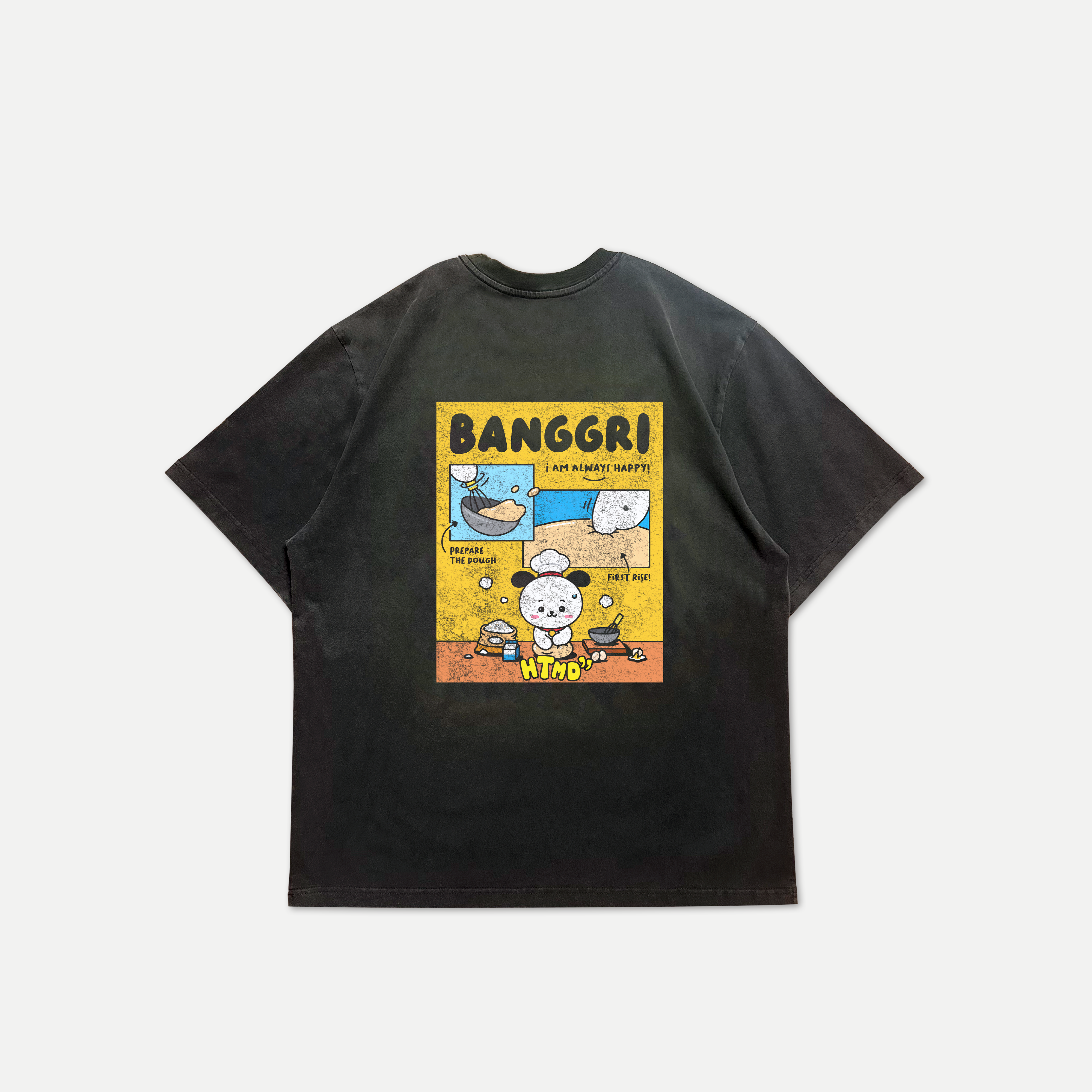 Banggri Bakery Washed Regular Graphic T-Shirts
